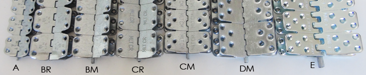 połączenia nitowane agrafes a rivet bandes lourdes